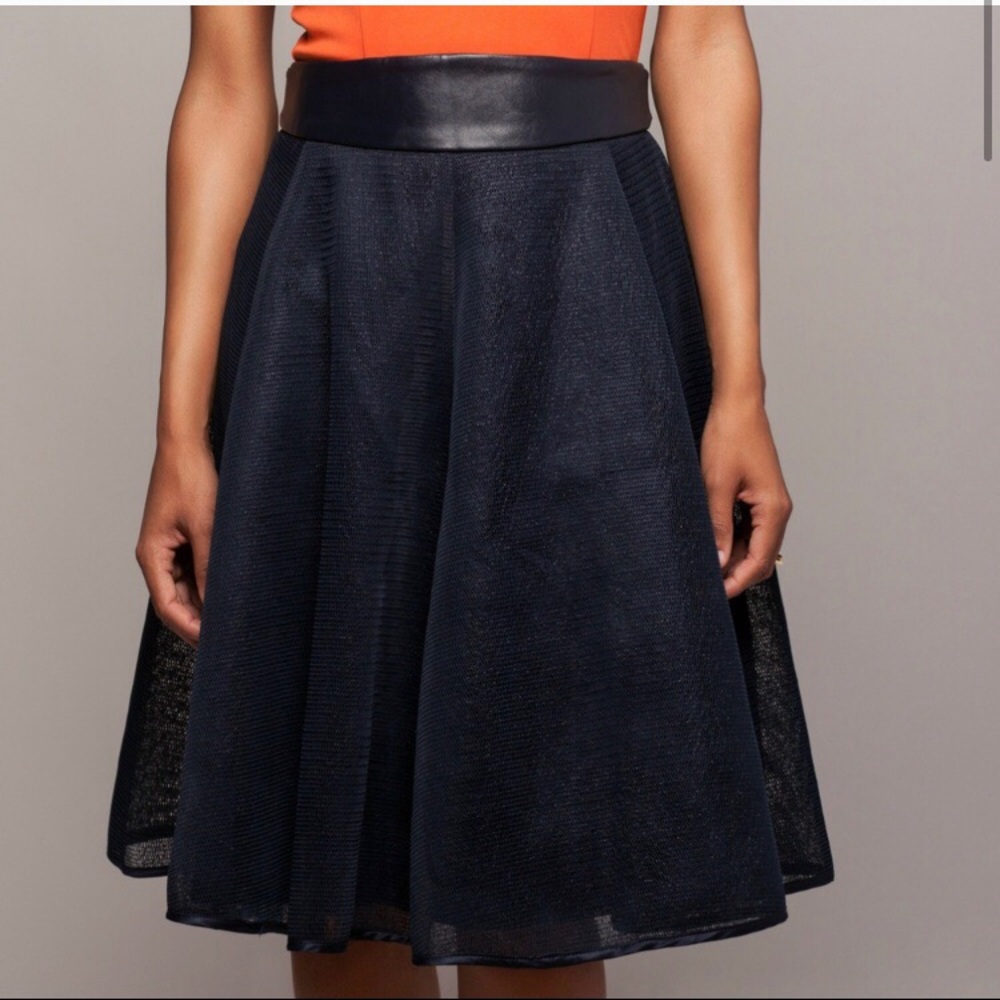 gracia • mesh a-line midi skirt navy blue S